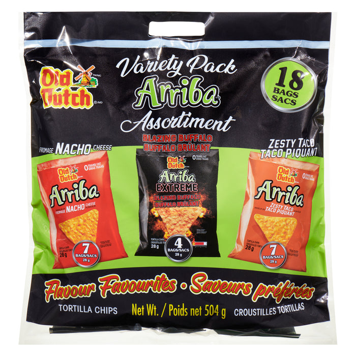 Assortiment de saveurs préférées Arriba Old Dutch, emb. de 18, 576 g