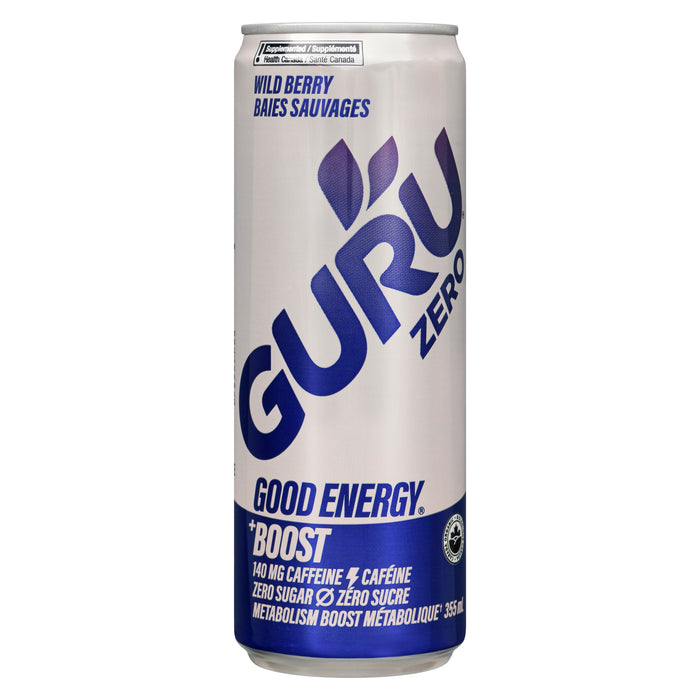 GURU Good Energy Drink Zero Wild Berry, 355 ml