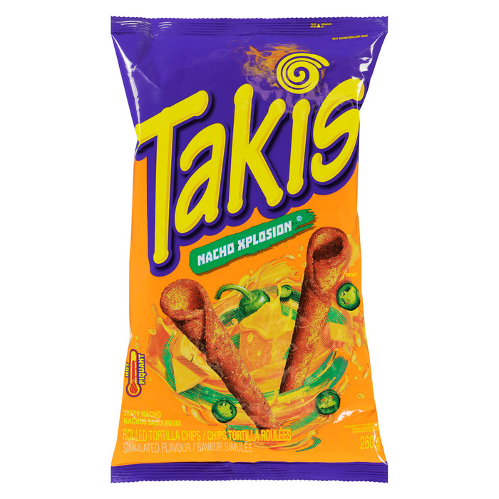 Chips de tortillas roulées Takis Nacho Xplosion, 260 g