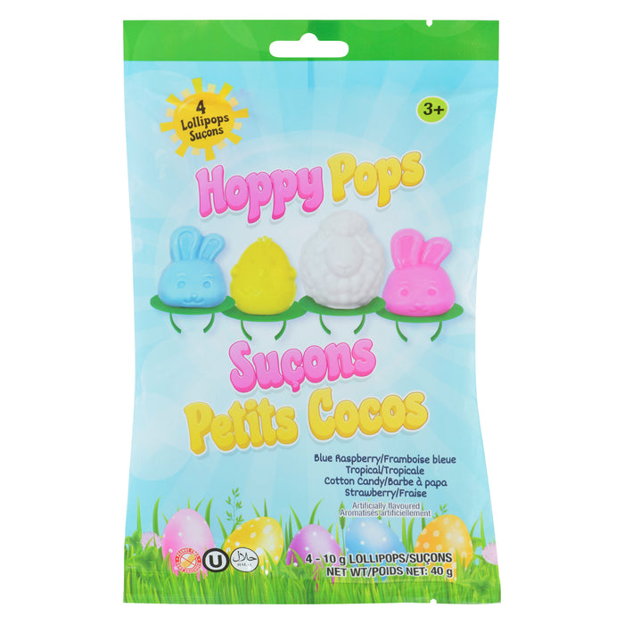 Exclusive Brands Hoppy Pops Lollipops, 4-Pack