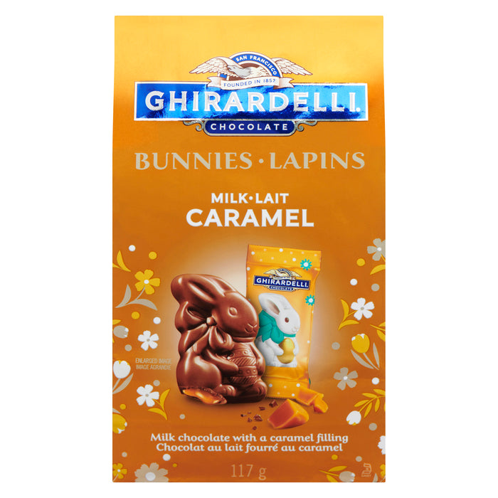 Ghirardelli Milk Chocolate Bunnies with Caramel Filling, 117 g