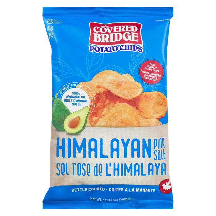 Covered Bridge Dark Russett Potato Chips Himalayan Pink Salt, 142 g