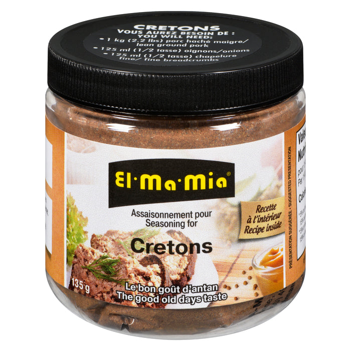 El-Ma-Mia Seasoning for Cretons, 135 g