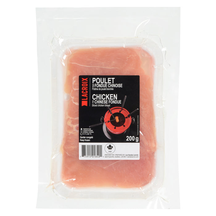 Lacroix Chicken for Chinese Fondue Sliced Chicken Breast, 200 g