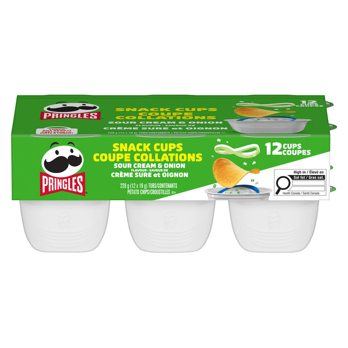 Croustilles crème sure et oignon Snack Stacks Pringles, paquet de 12