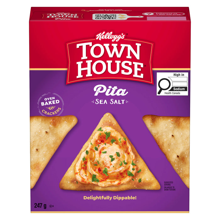Craquelins pita à saveur de sel de mer Kellogg’s Town House, 247 g