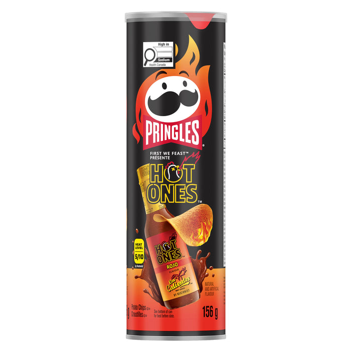 Pringles Hot Ones Potato Chips Rojo Flavour, 156 g