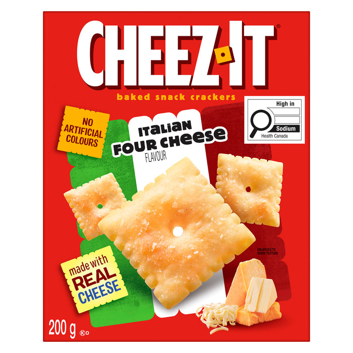 Cheez-It Italian Four Cheese Flavour Baked Snack Crackers, 200-g