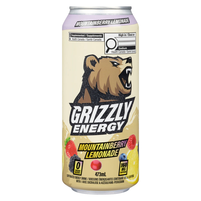 Grizzly Energy Mountainberry Lemonade, 473 ml
