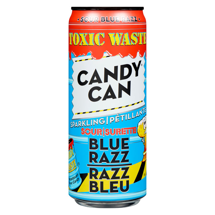 Candy Can Toxic Waste Sparkling Drink Sour Blue Razz, 330 ml