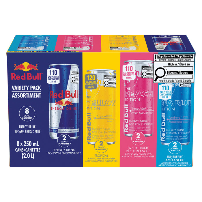 Red Bull Energy Drink Variety Pack, 8-Pack, 250 ml