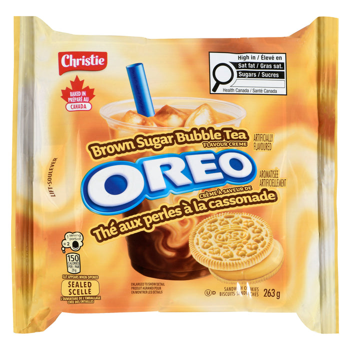 Biscuits-sandwiches à saveur de thé aux perles à la cassonade Oreo Christie, 263 g