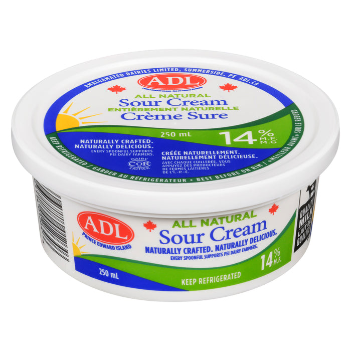 Crème sure naturelle 14 % M.G. ADL, 250 ml