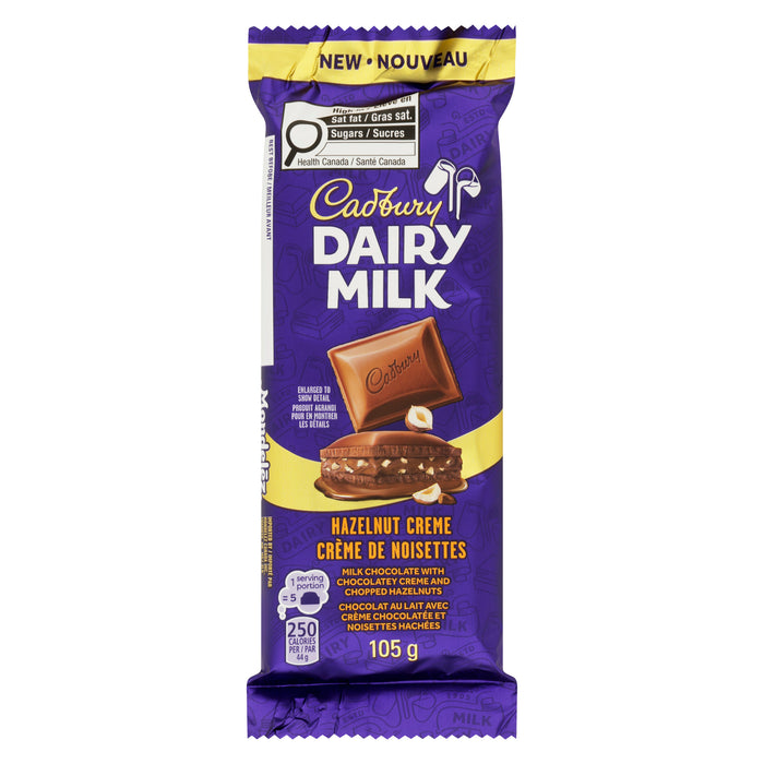 Cadbury Dairy Milk Chocolate with Hazelnut Creme, 105 g
