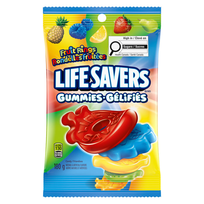 Life Savers Gummies Candy Fruit Rings, 180 g