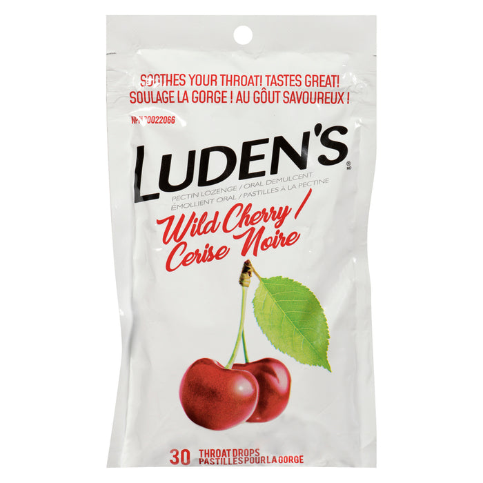 Luden's Cerise Noire 30 Pastilles pour la Gorge