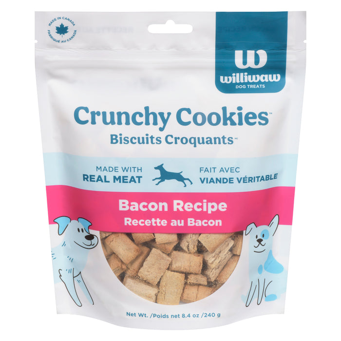 Williwaw Crunchy Cookies Dog Treats Bacon Recipe, 240 g