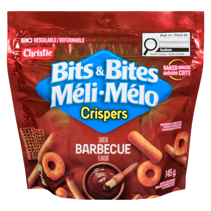Christie Bits & Bites Crispers Snack & Cracker Mix Barbecue, 145 g