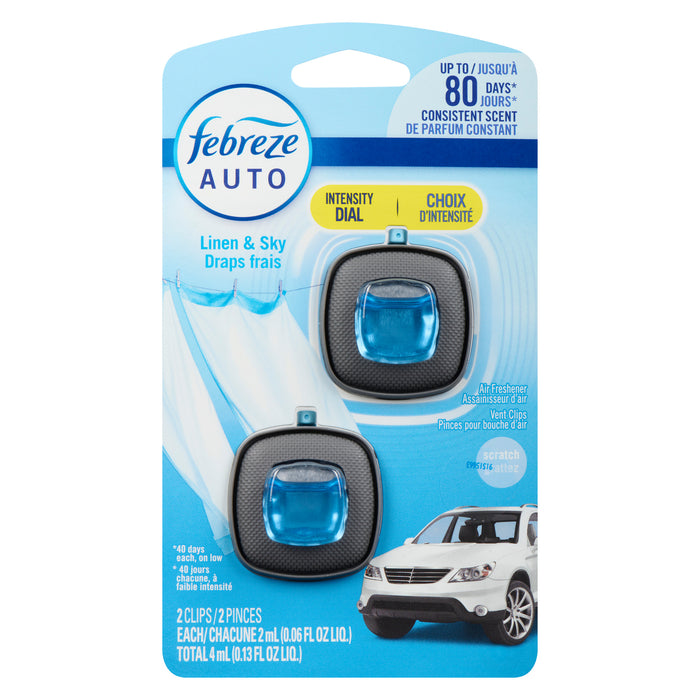 Febreze CAR, Linen & Sky, 2-Pack