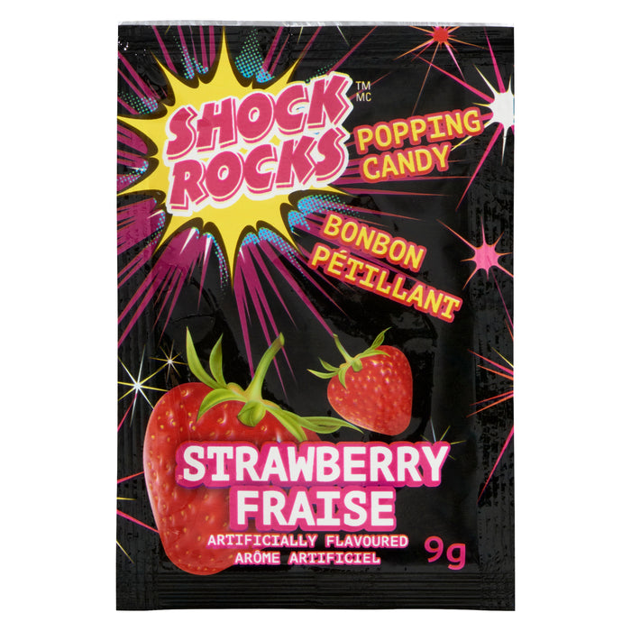 Shock Rocks Strawberry Popping Candy, 9 g