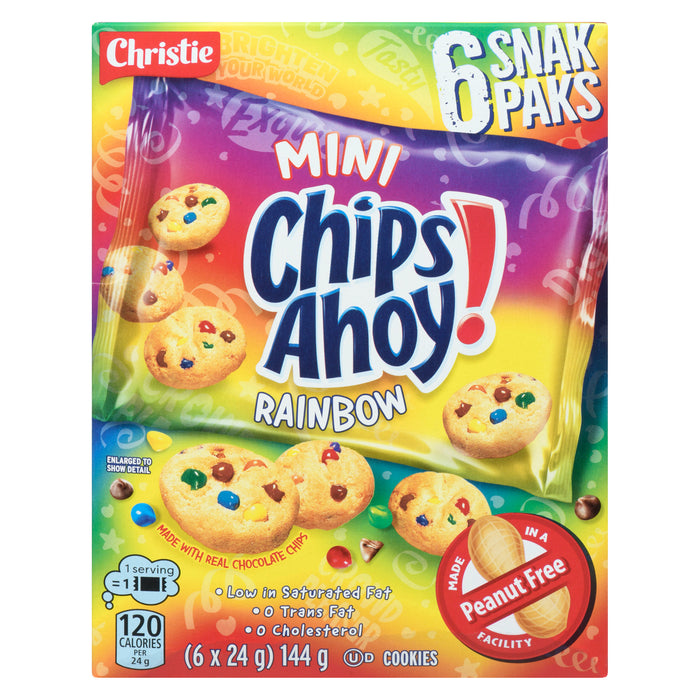 Biscuits aux pépites de chocolat arc-en-ciel Christie Chips Ahoy!, 24 g, emb. de 6 sacs