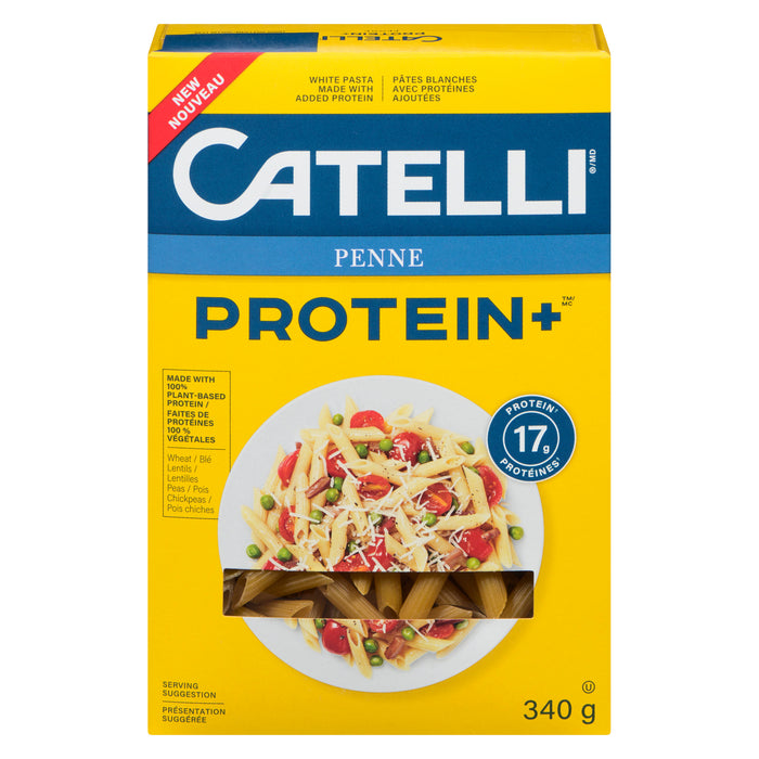 Catelli Protein+ Pâtes Blanches Penne, 340 g