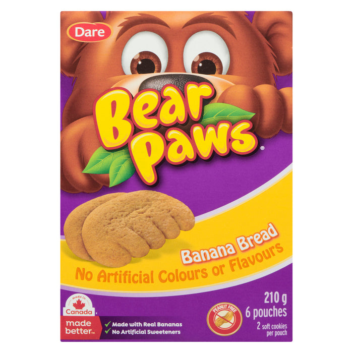 Bear Paws Banana Bread, 6-Pack, 210 g