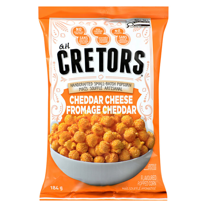 G.H. Cretors Maïs Soufflé Aromatisé Fromage Cheddar, 184 g