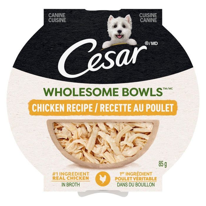 Nourriture humide pour chiens recette au poulet Cesar Wholesome Bowls, 85 g