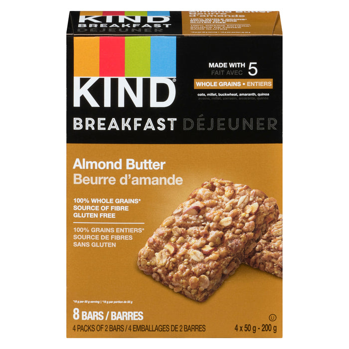 KIND Déjeuner Barres Beurre d'Amande, emb. de 4