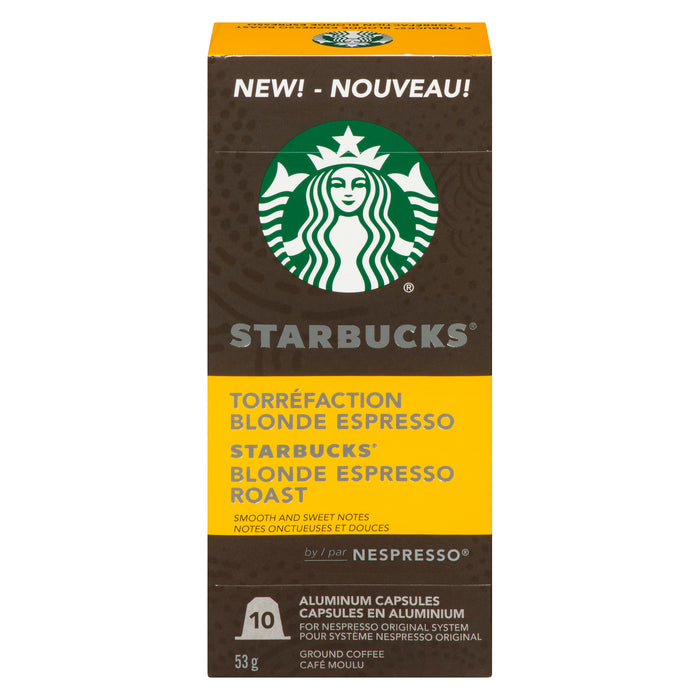 Starbucks café espresso torréfaction blonde, emb. de 10