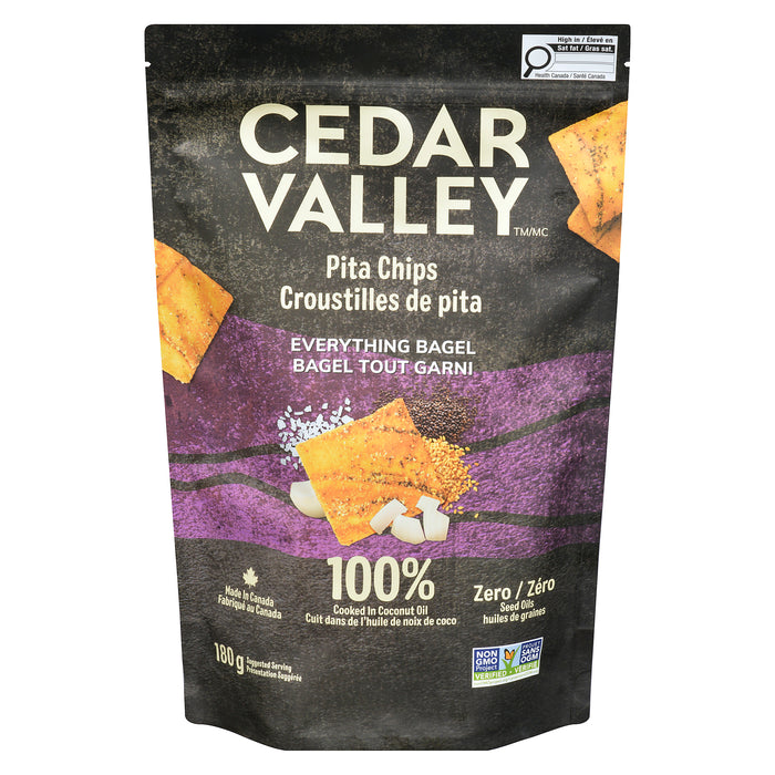 Cedar Valley Croustilles de Pita Bagel Tout Garni, 180 g