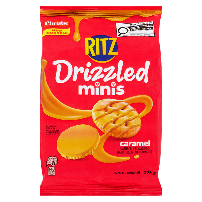 Christie Ritz Crackers Drizzled Minis Caramel, 226 g