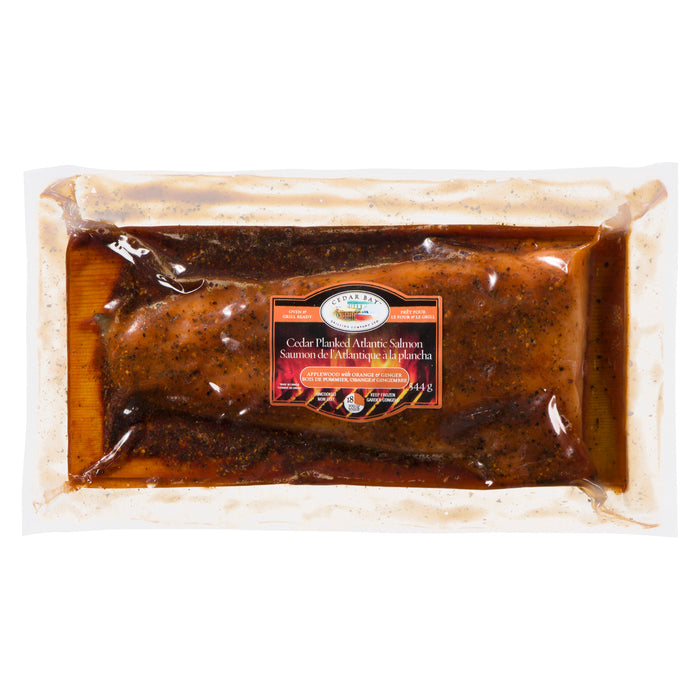 Saumon de l’Atlantique sur planche Cedar Bay, bois de pommier avec orange et gingembre, 544 g