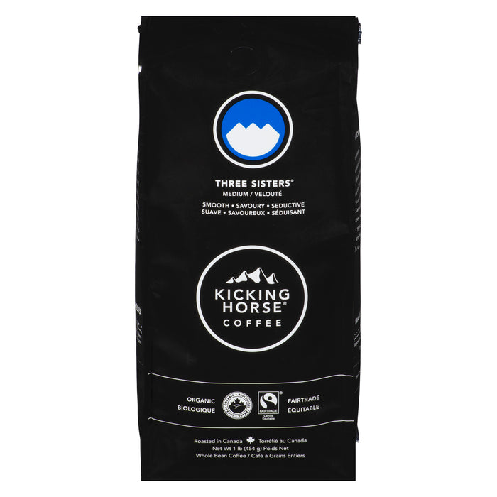 Kicking Horse Coffee Three Sisters Café à Grains Entiers Velouté, 454 g