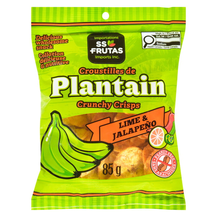SS-Frutas Imports Inc. Plantain Crunchy Crisps Lime & Jalapeño, 85 g