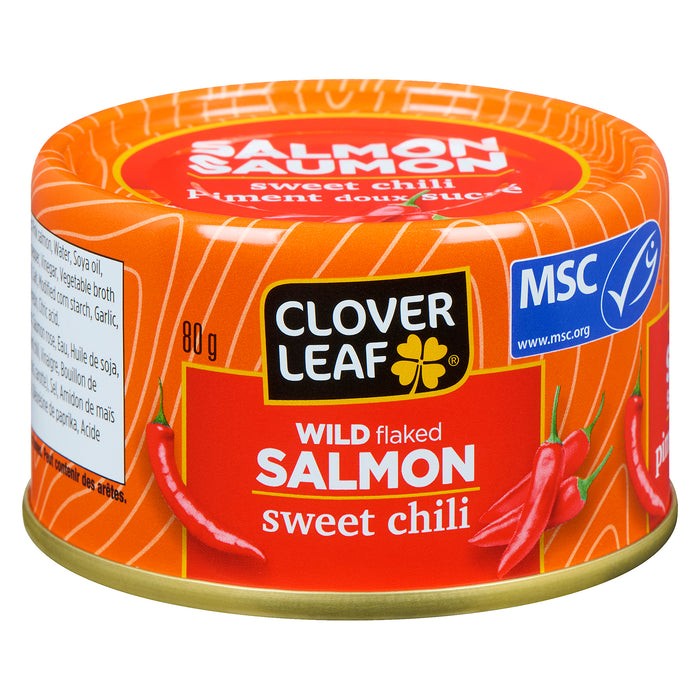 Clover Leaf Saumon Sauvage Émietté Piment Doux Surcé, 80 g