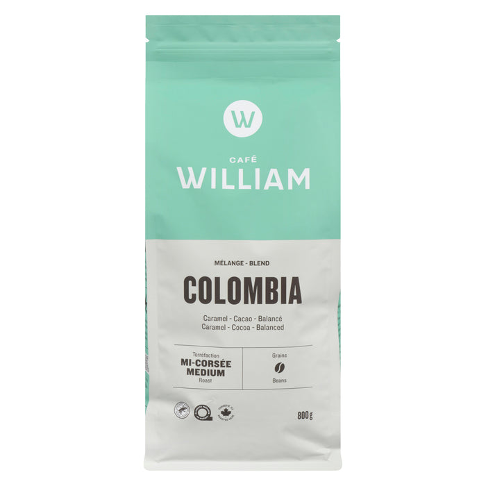 Café William Coffee Blend Colombia Medium Roast Beans, 800 g