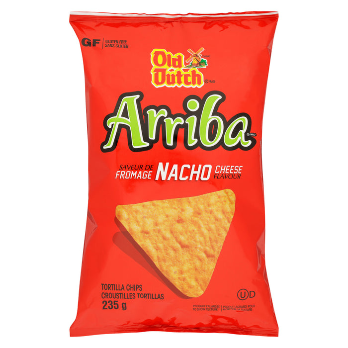 Old Dutch Arriba Tortilla Chips Nacho Cheese, 235 g