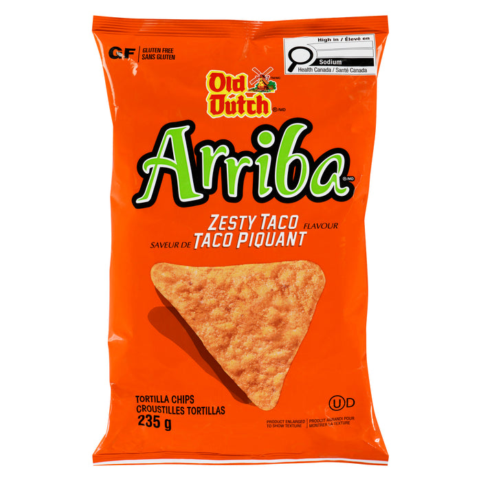 Old Dutch Arriba Tortilla Chips Zesty Taco, 235 g