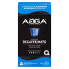 Capsules en aluminium de café décaféiné de torréfaction moyenne Decaffeinato Café AGGA, 53 g, 10 capsules