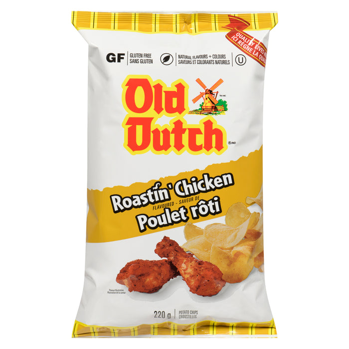 Old Dutch Potato Chips Roastin' Chicken, 220 g