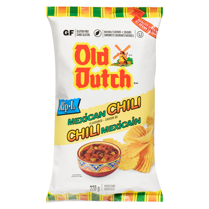 Old Dutch Rip-L Croustilles Saveur de Chili Mexicain, 220 g