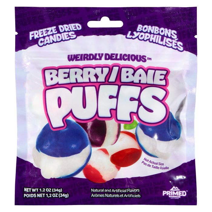 Primed Warrior Freeze Dried Candies Berry Puffs, 34 g