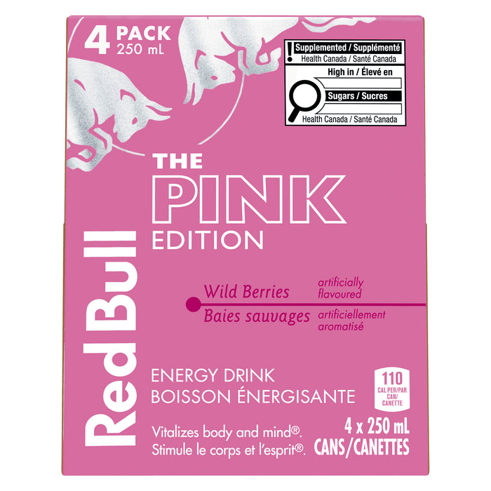 Red Bull Energy Drink Wild Berries, 4-Pack, 250 ml