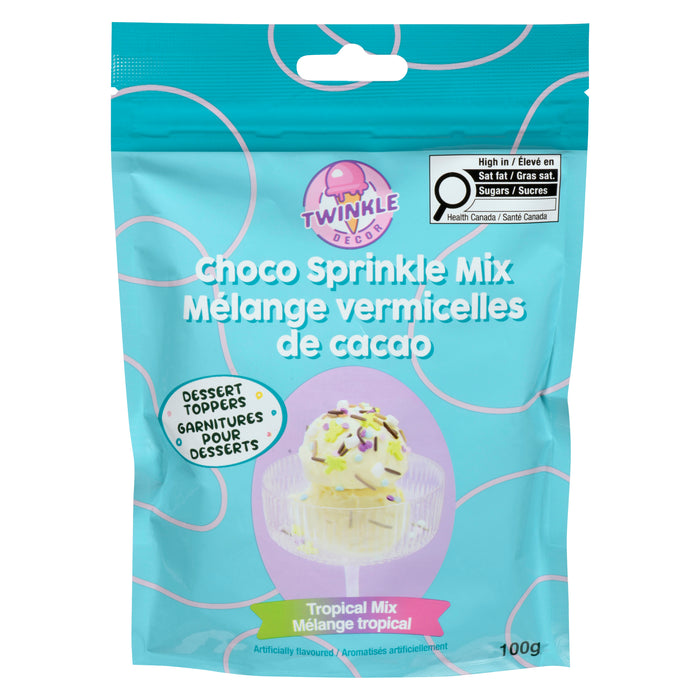 Twinkle Decor Dessert Toppers Choco Sprinkle Tropical Mix, 100 g