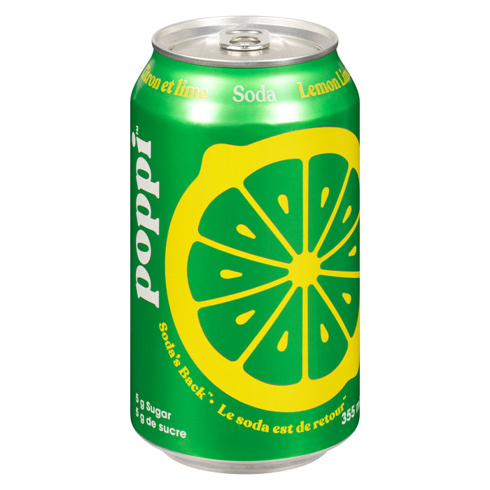 Poppi Soda Lemon Lime, 355 ml