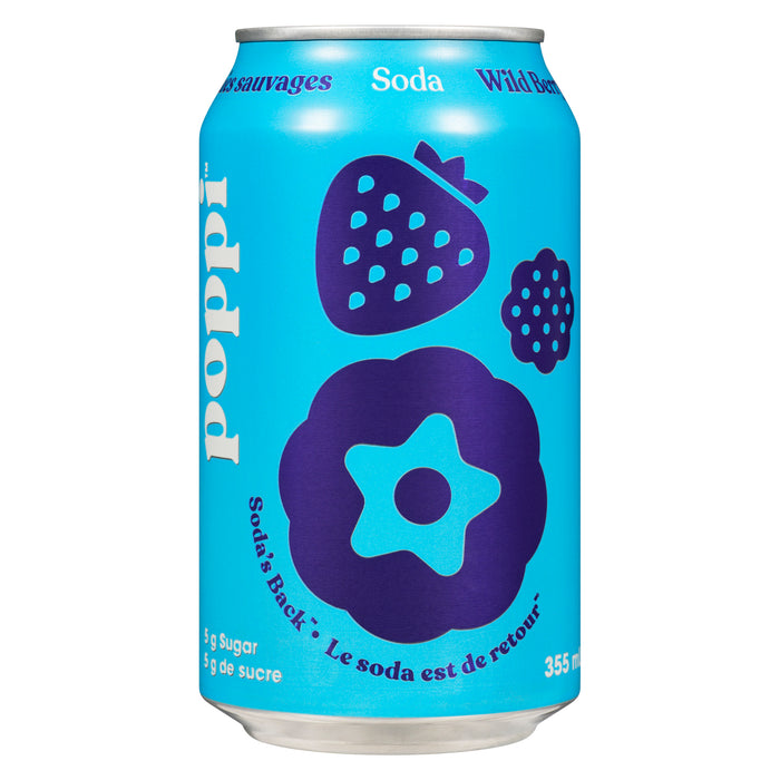 Poppi Soda Wild Berry, 355 ml