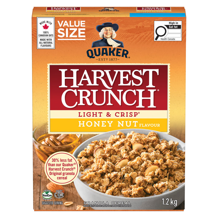 Céréales granola à saveur miel et noix Harvest Crunch Quaker – 1,2 kg