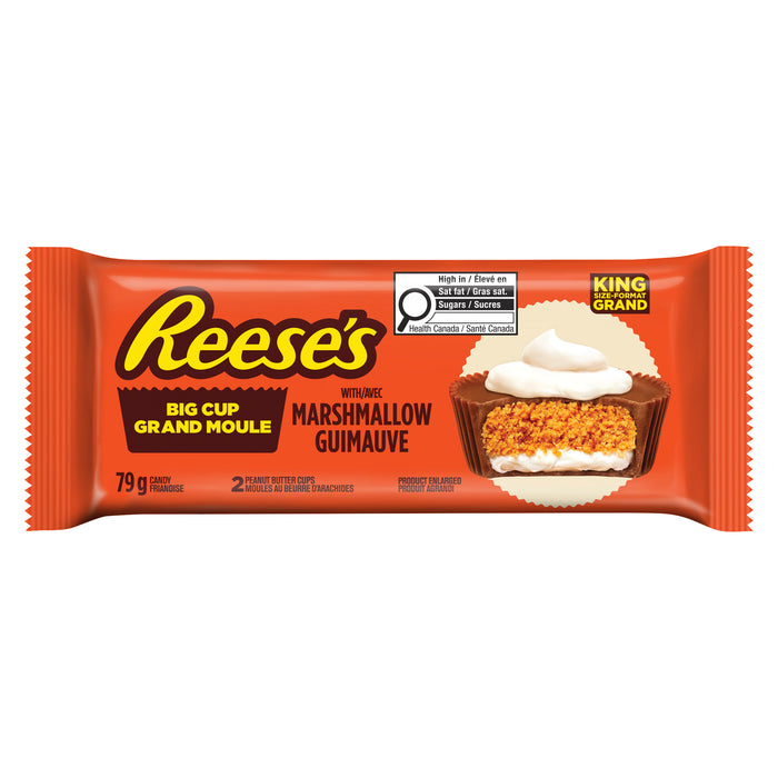 Reese's Big Cup Marshmallow King Size Peanut Butter Cups, 79 g